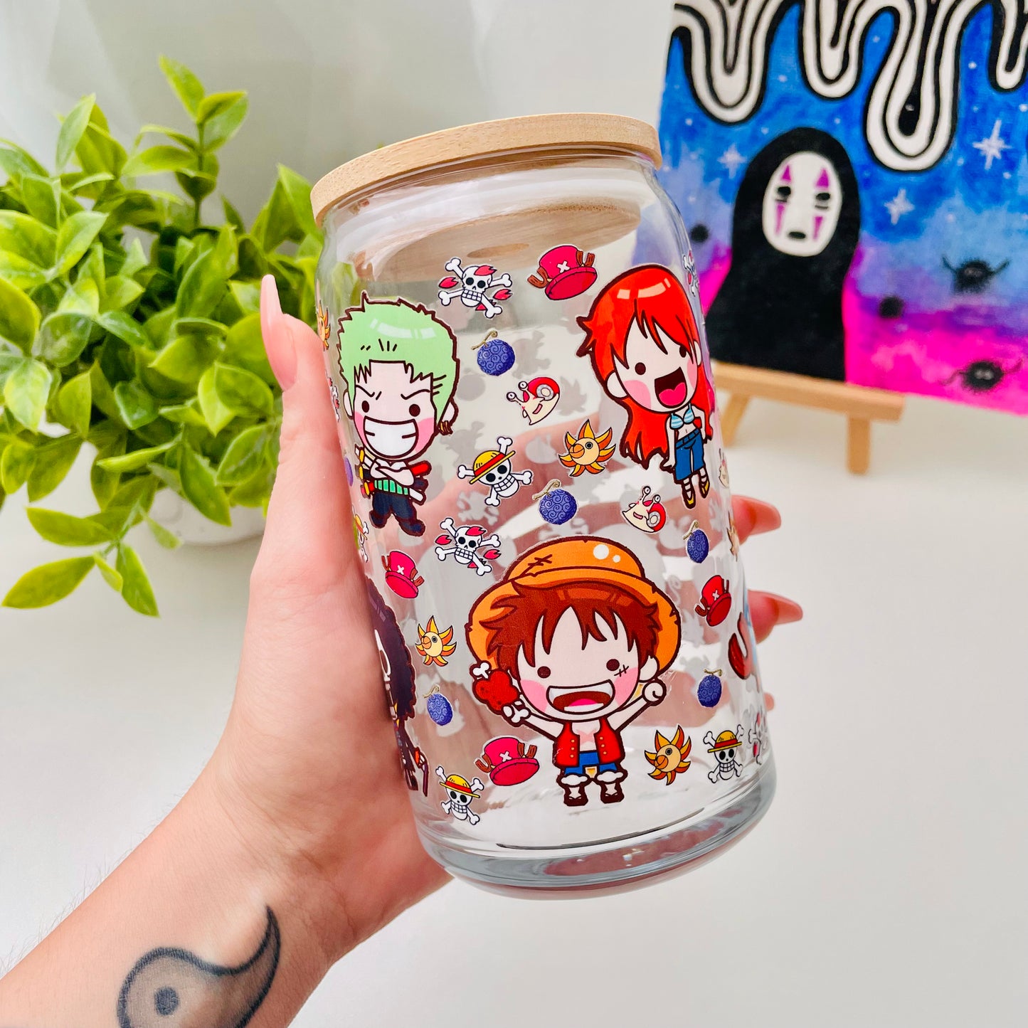 Pirate Anime Glass Can